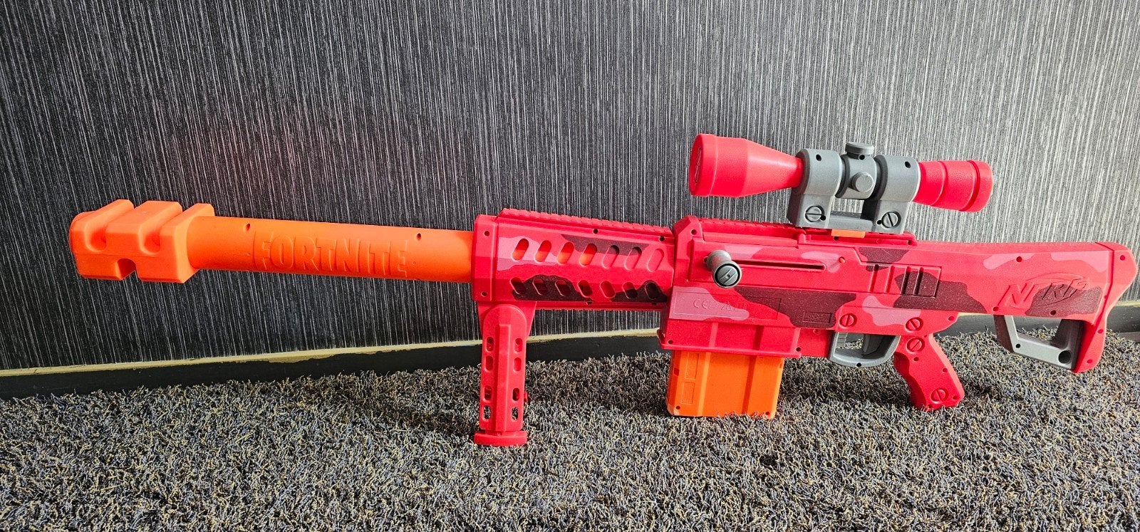 Nerf Fortnite Heavy SR - Camo Sniper Blaster (Groot Model!), Ophalen of Verzenden, Zo goed als nieuw, Jongen of Meisje