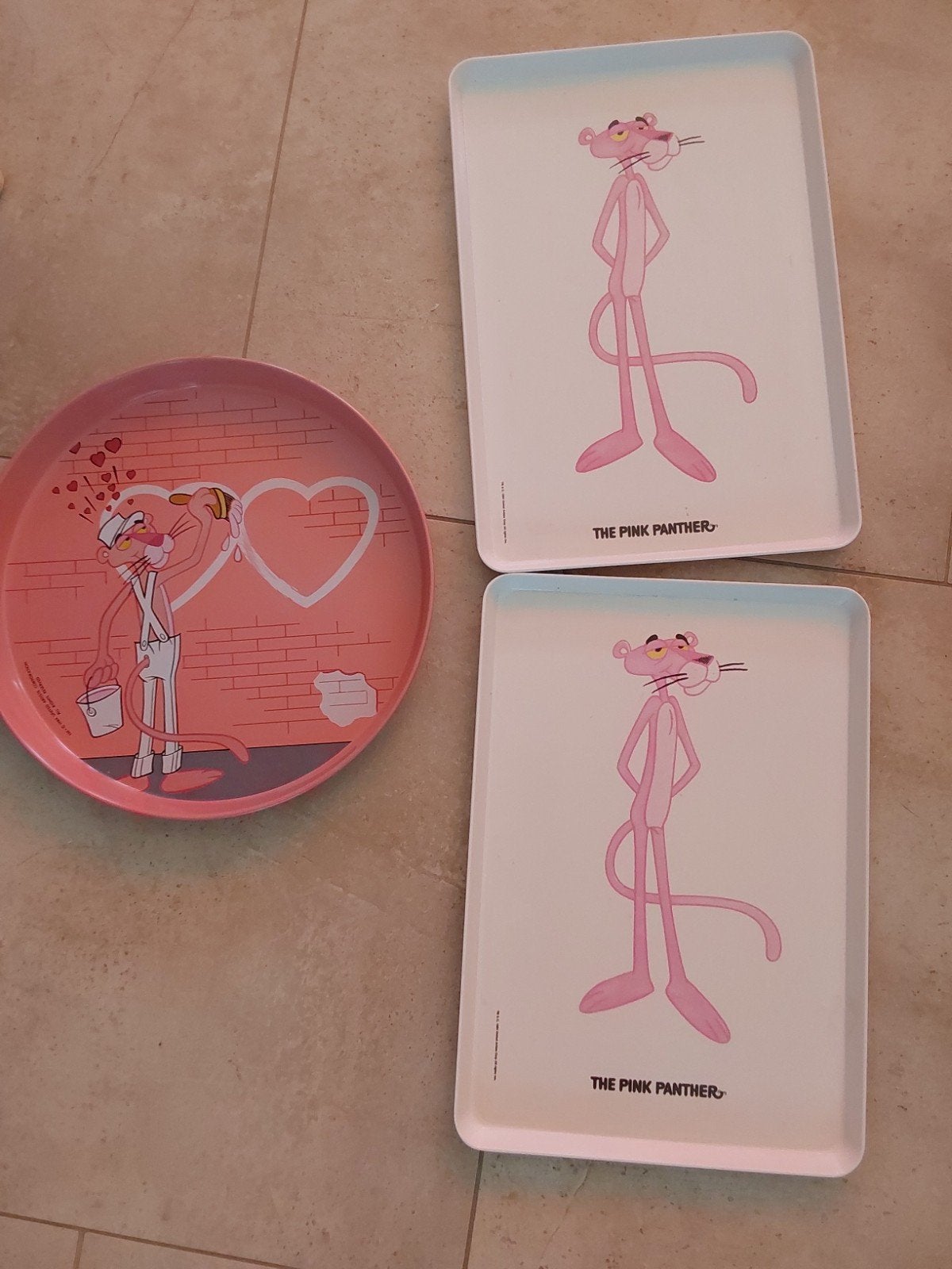 Pink panther dienbladen, dienblad, roze panter, pink panter, Ophalen of Verzenden, Rechthoekig