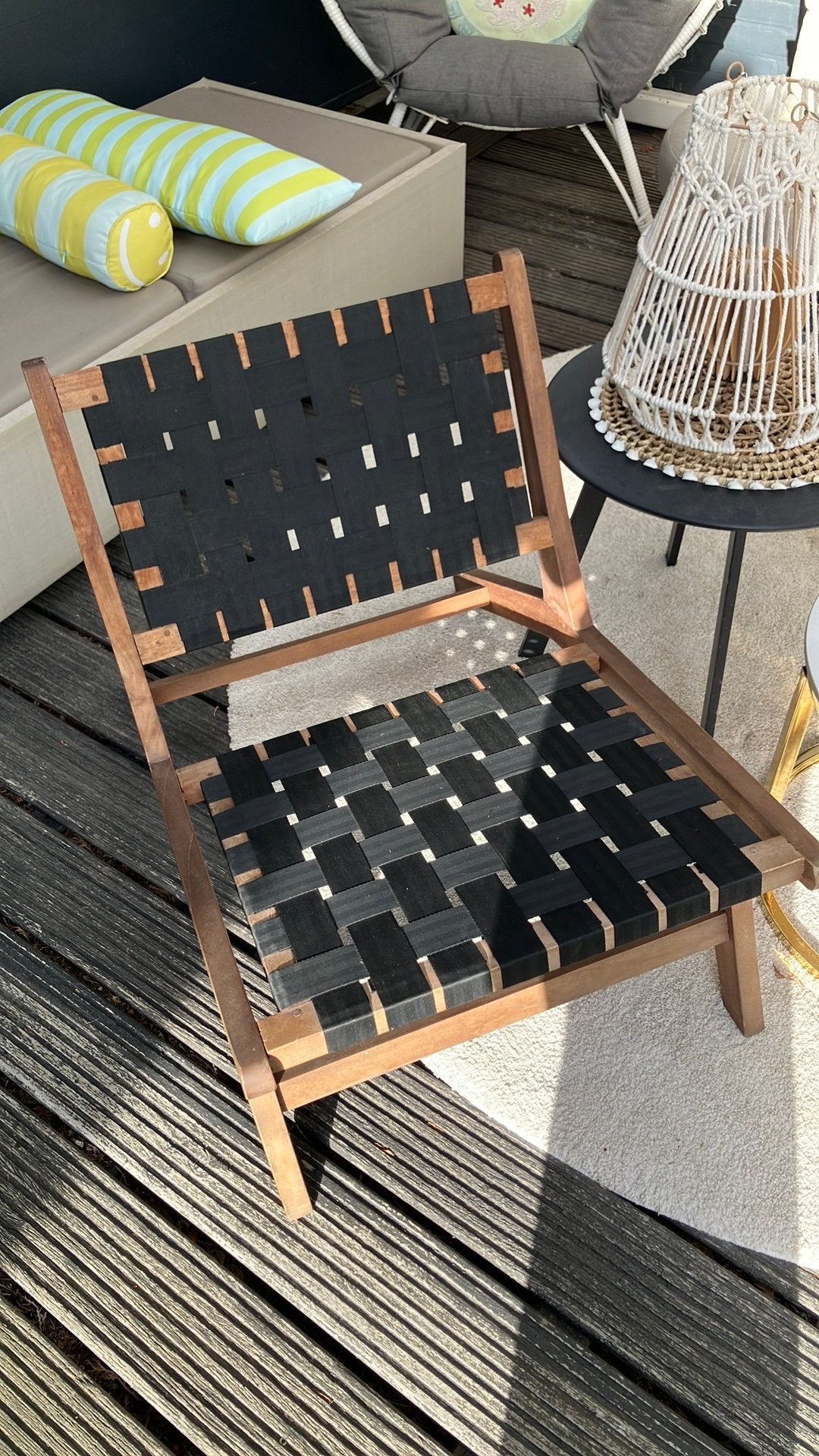 Design teak stoel, Ophalen, Zo goed als nieuw, Bruin, Eén