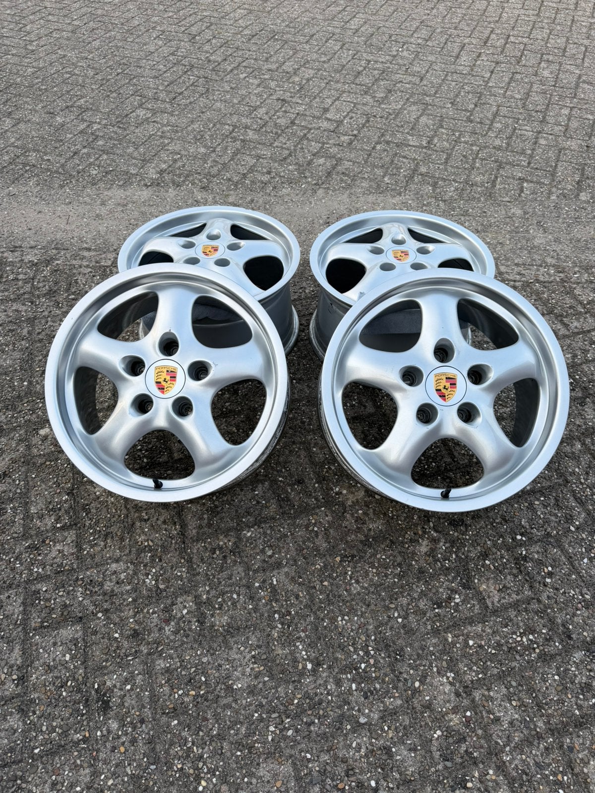 | PORSCHE | CUP 2 VELGEN | 17 INCH | 911 | 993 | 996 | 928 |, Auto-onderdelen, Banden en Velgen, Gebruikt, Velg(en), 17 inch, Ophalen of Verzenden