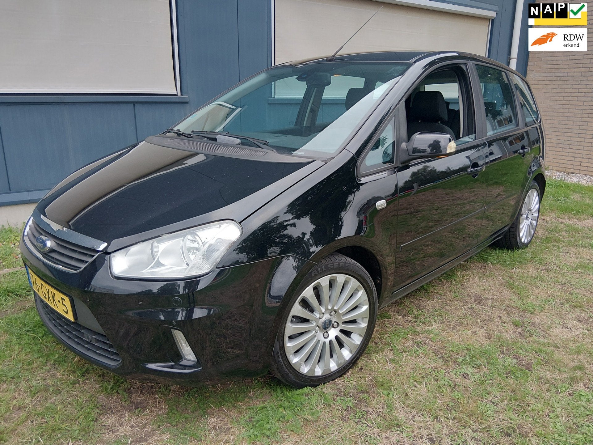 Ford C-Max 2.0-16V Titanium 2008 AUTOMAAT NW APK, Gebruikt, Zwart, Origineel Nederlands, Bedrijf
