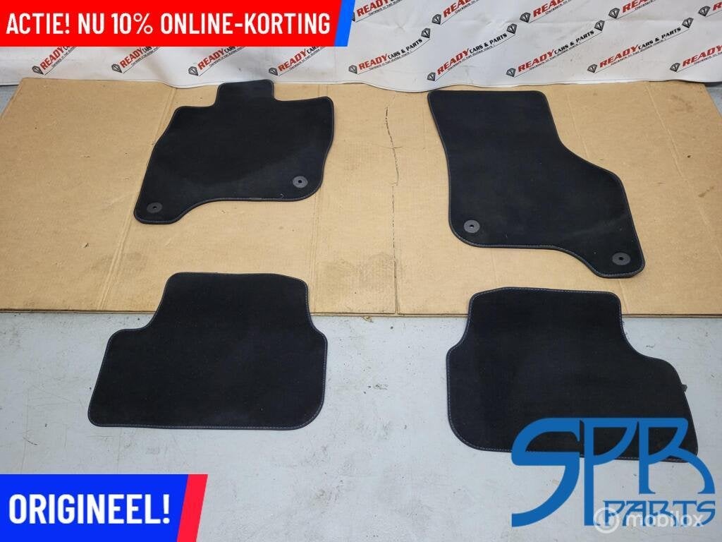 Matten set Blauw STIKSEL VW E-Golf 5GE863011 VLOERMATTEN SET, Gebruikt, Volkswagen, Ophalen of Verzenden, Volkswagen
