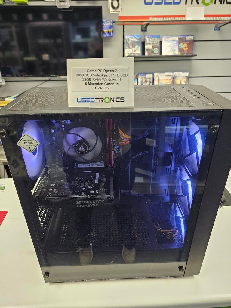 Game PC | Ryzen 7 | 32 GB RAM | 3050 6 GB |  1 TB SSD, Computers en Software, Desktop Pc's, Ophalen of Verzenden, SSD