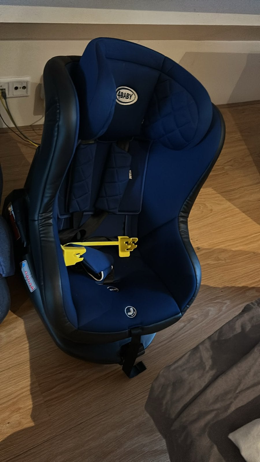 Nieuwe 360 draaibare autostoel - i-size- marineblauw, Verstelbare rugleuning, Nieuw, Isofix, Ophalen
