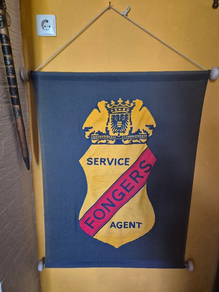 Fongers rijwielen Groningen vaandel jaren '30, Ophalen of Verzenden, Gebruikt