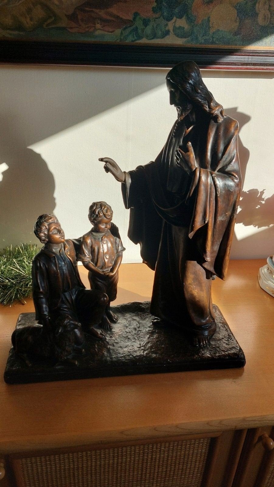 Prachtig religieus beeld Jezus met kinderen en schaapje, Ophalen
