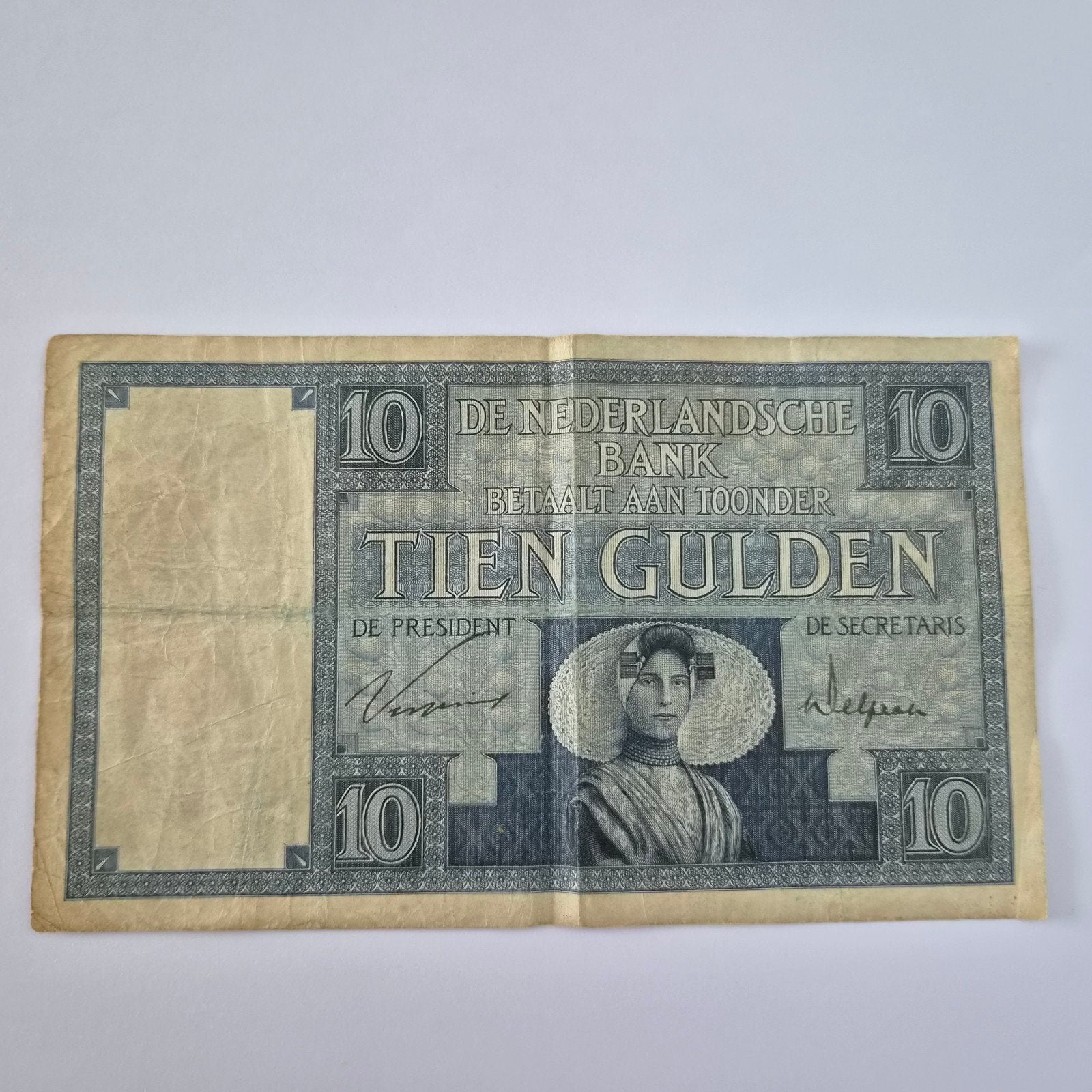 10 gulden 1928 zeeuws meisje. Vaste lage prijs van €25!!, Ophalen of Verzenden, 10 gulden, Los biljet