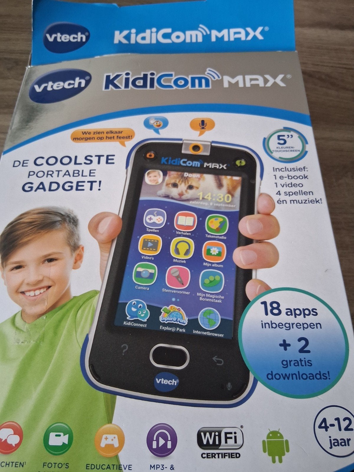 Vtech KidiCom MAX - Interactieve Smartwatch voor Kinderen, Ophalen of Verzenden, Zo goed als nieuw, 4 tot 6 jaar