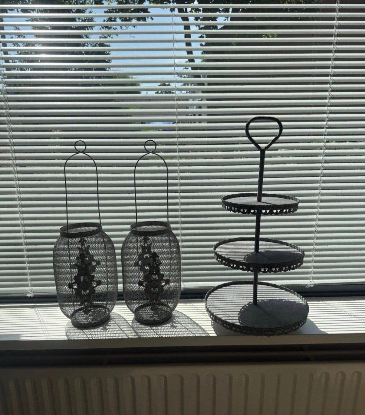 Etagère en 2 windlichten set, Huis en Inrichting, Ophalen of Verzenden, Gebruikt