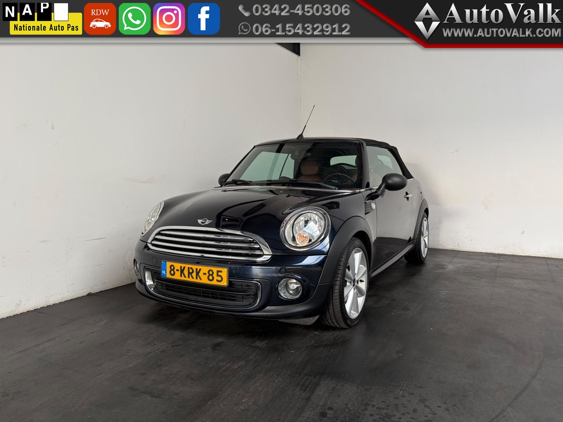 MINI Cabrio 1.6 One Pepper (bj 2013), Auto's, Voorwielaandrijving, Gebruikt, Euro 6, 4 cilinders