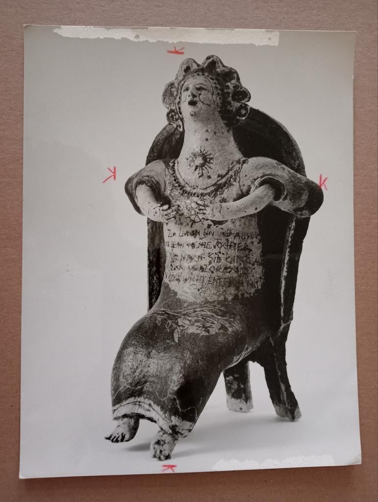 Dick Wolters persfoto keramiek object Lies Cosijn, Ophalen of Verzenden