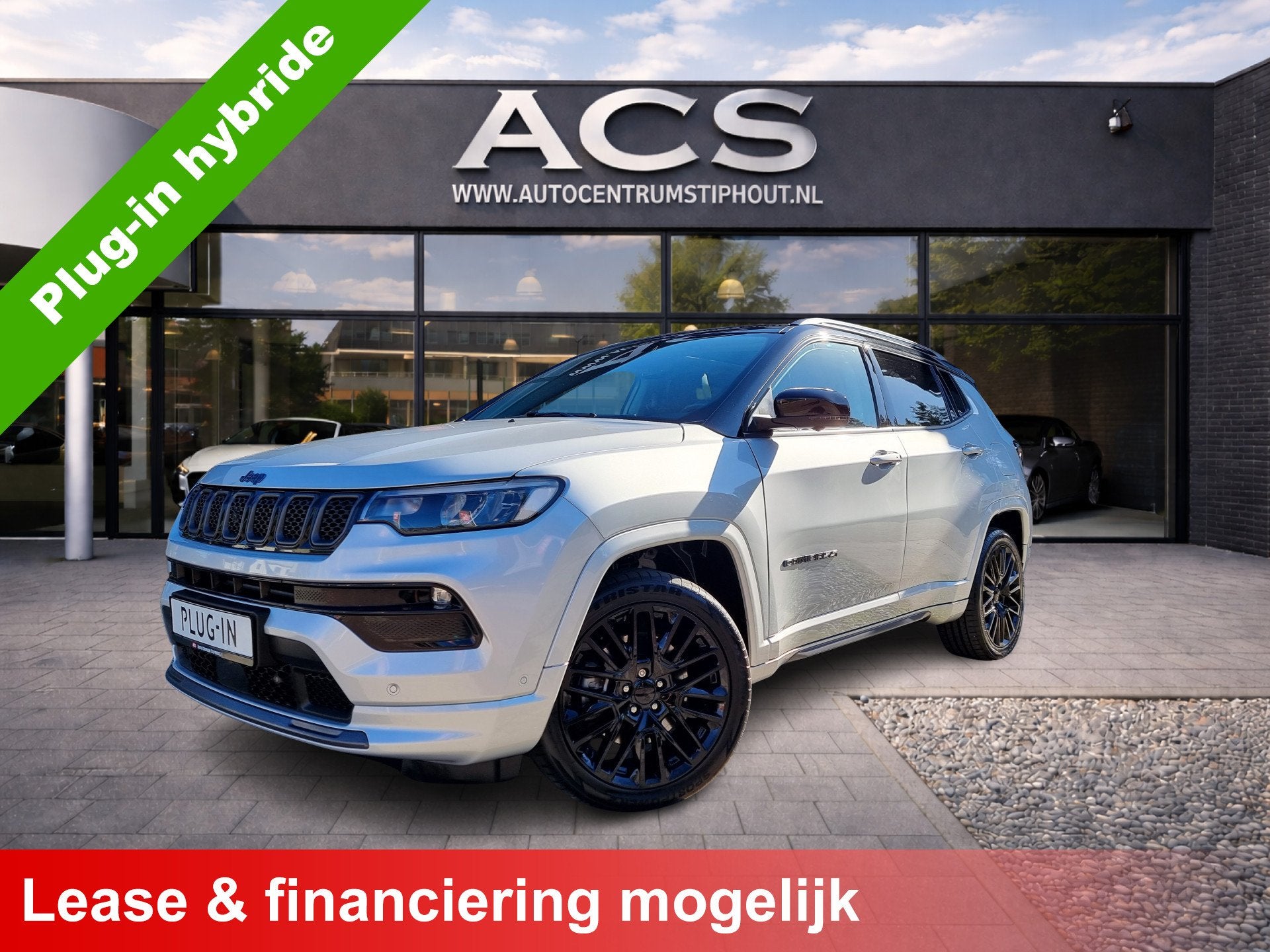 Jeep Compass 4xe 240 S - Plugin | Alle opties | Afn. trekhaa, Auto's, Zwart, 4 cilinders, Bedrijf, Vierwielaandrijving