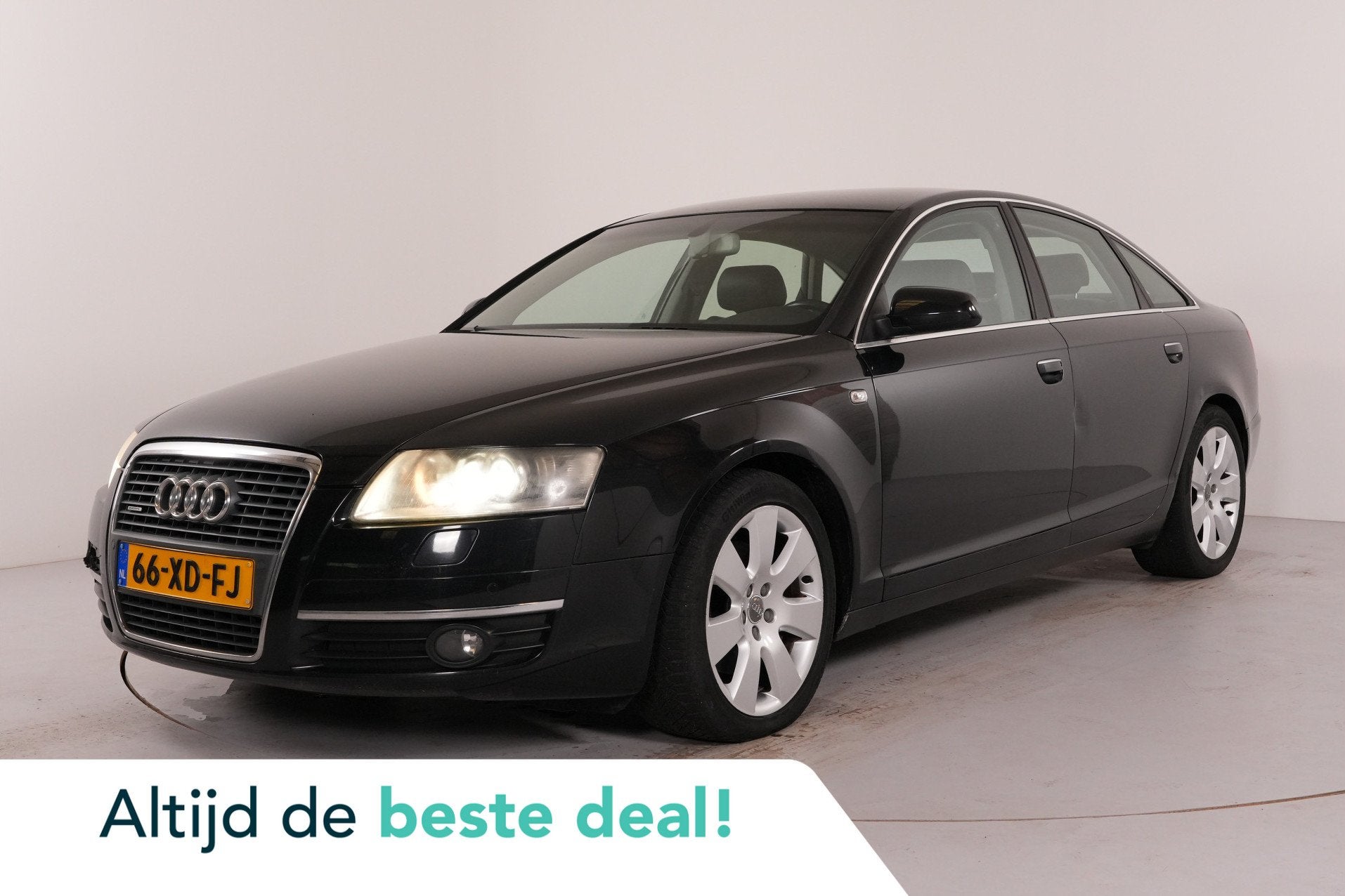 Audi A6 Limousine 3.2 FSI quattro Pro Line Business | Leder, Auto's, Audi, Automaat, Gebruikt, Zwart, 1655 kg