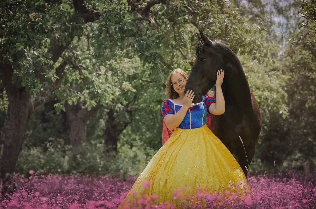 Prinsessenjurken, rijrokken, sprookje, fotografie, paarden, Ophalen of Verzenden, Zo goed als nieuw, Overige typen