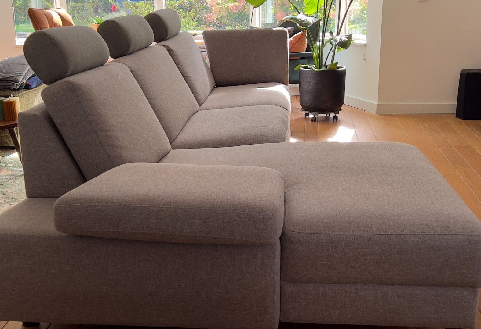 Trendhopper Hoekbank - Comfortabel en Stijlvol, Ophalen, Modern, Comfortabel, Gebruikt, 125 tot 150 cm