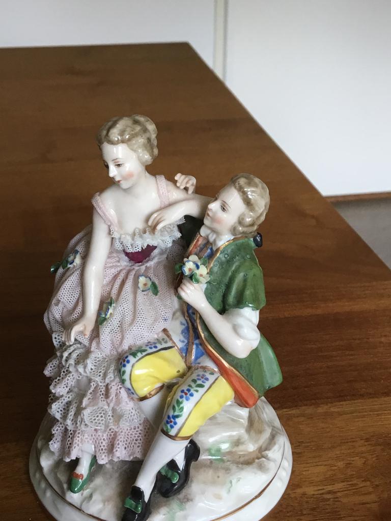 Dresden beeldje, Verzamelen, Beelden en Beeldjes, Ophalen of Verzenden, Gebruikt, Mens