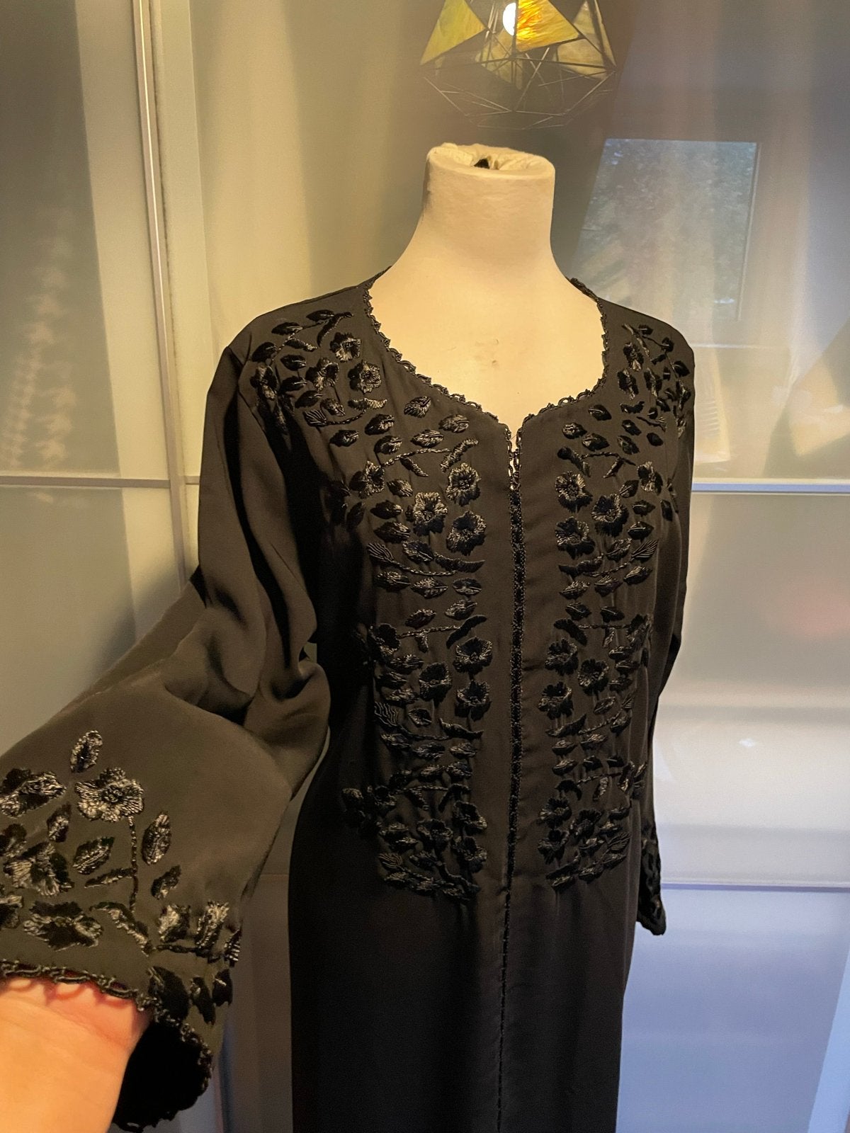 Prachtige nieuwe Marokkaanse jurk/kaftan/caftan, Zwart, Maat 46/48 (XL) of groter, Nieuw, Ophalen of Verzenden