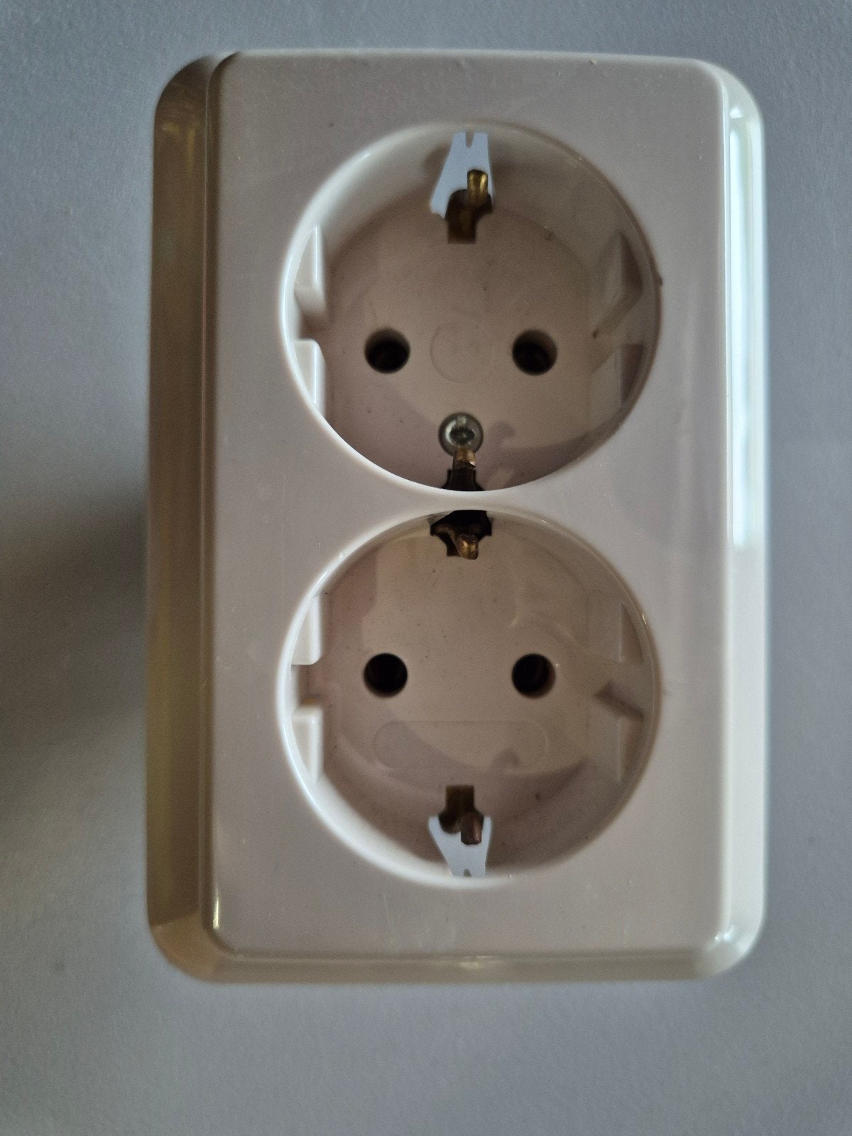Kopp Opbouw Wandcontactdoos Dubbel - Wit, Ophalen of Verzenden, Nieuw, Overige merken, Stopcontact