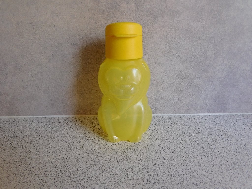 Tupperware Ecofles Leeuw Geel - 350 ml, Gebruikt, Geel, Ophalen of Verzenden, Drinkfles