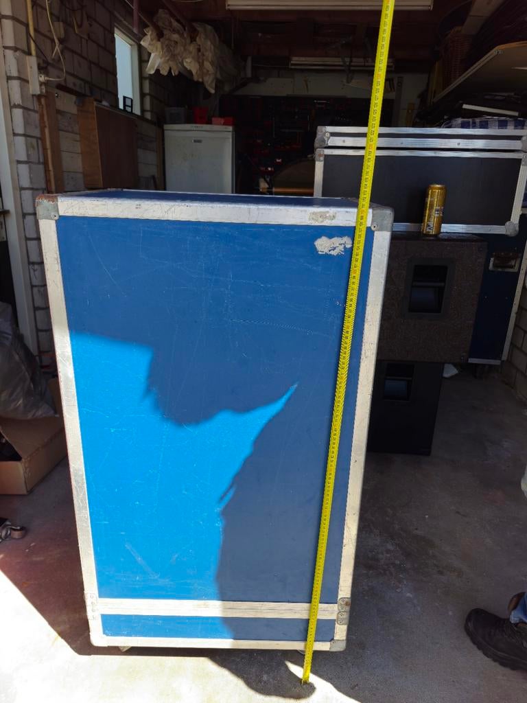 Blauwe flightcase op wielen, Muziek en Instrumenten, Behuizingen en Koffers, Ophalen, Overige instrumenten, Flightcase