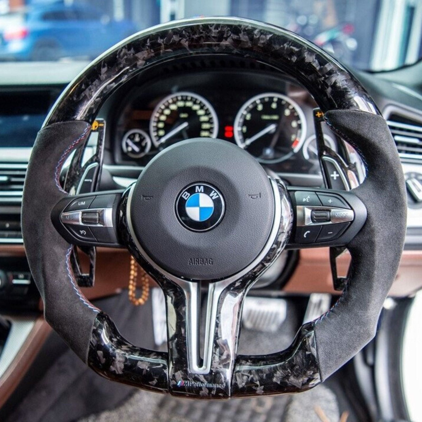 Custom BMW Carbon / Leder Sportstuur (F-Serie), Auto-onderdelen, Besturing, Ophalen, Nieuw, BMW