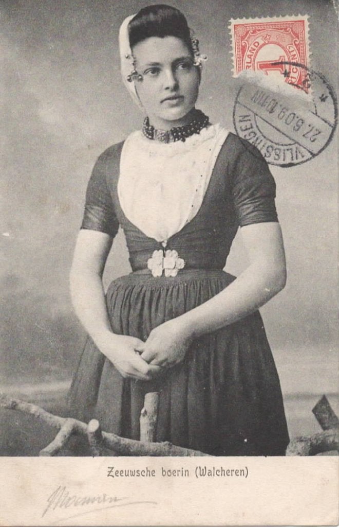 Westkapelle meisje in klederdracht, Verzenden, Voor 1920, Gelopen, Zeeland