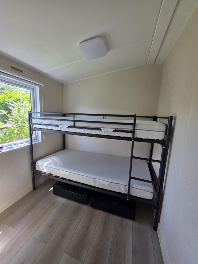 Stapelbed en 2 matrassen, Ophalen, Gebruikt, 90 cm, 210 cm
