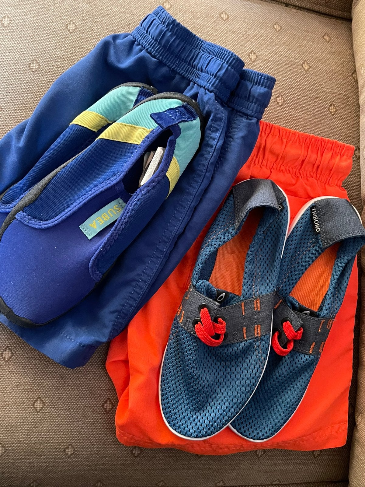 Zwembroeken zwemschoenen snorkelmasker., Kinderen en Baby's, Ophalen, Zo goed als nieuw, Zwembroek, Jongen