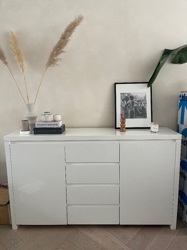Hoogglans dressoir 164,5cm, Ophalen, Overige materialen, Gebruikt, Met deur(en)