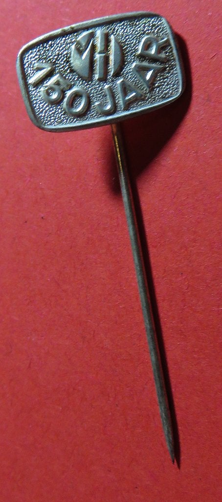 Origineel retro speldje/pin Van Houten 150 jaar (metaal), Verzenden, Gebruikt, Overige onderwerpen