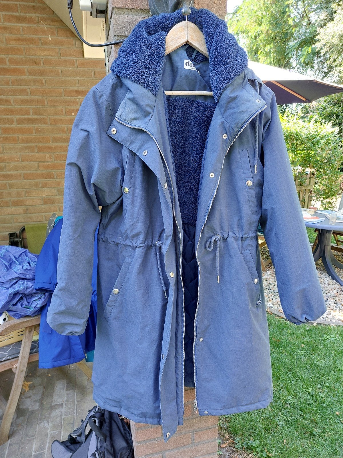 warme winterregenjas Danefae xxl blauw, Kleding | Dames, Grote Maten, Danefae, Verzenden, Blauw, Jas of Mantel