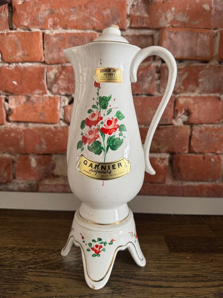 Garnier Liqueurs 'Liqueur de Café' keramische karaf op voet, Antiek en Kunst, Ophalen of Verzenden