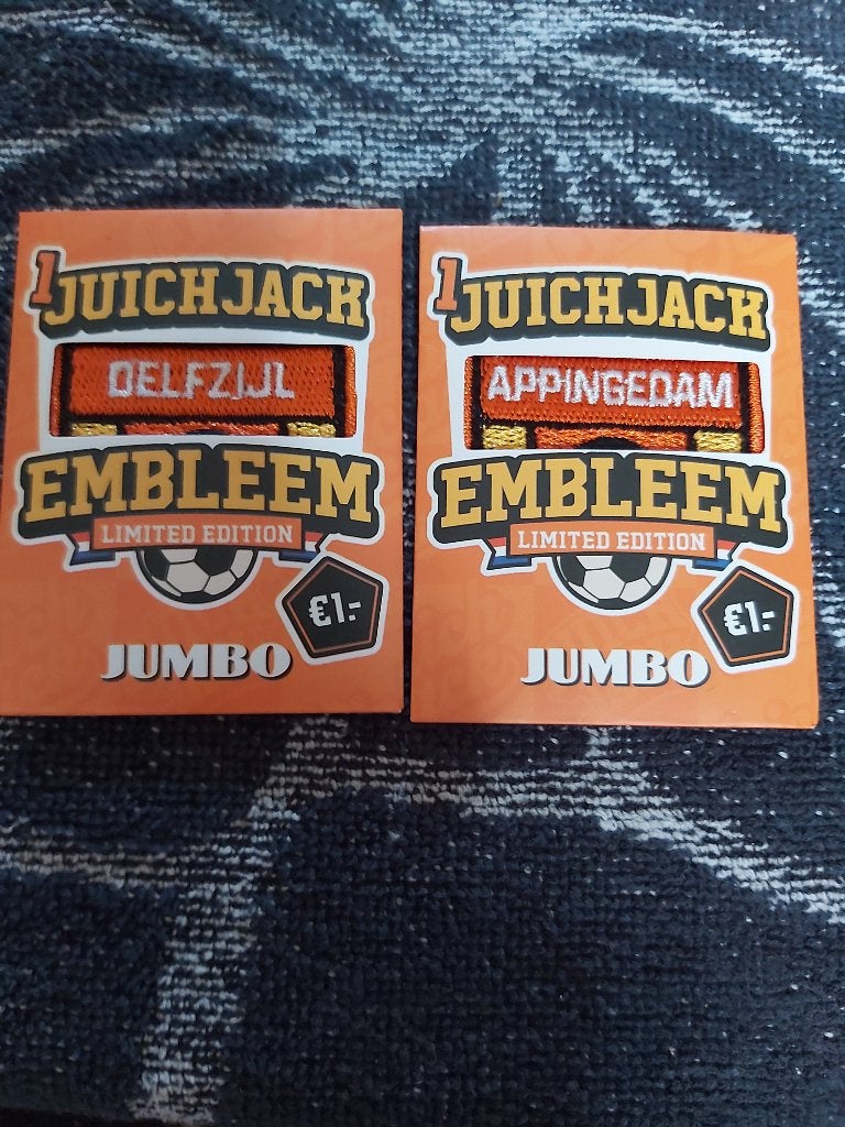 Jumbo juichjack juich embleem Appingedam Delfzijl, Jumbo, Ophalen of Verzenden