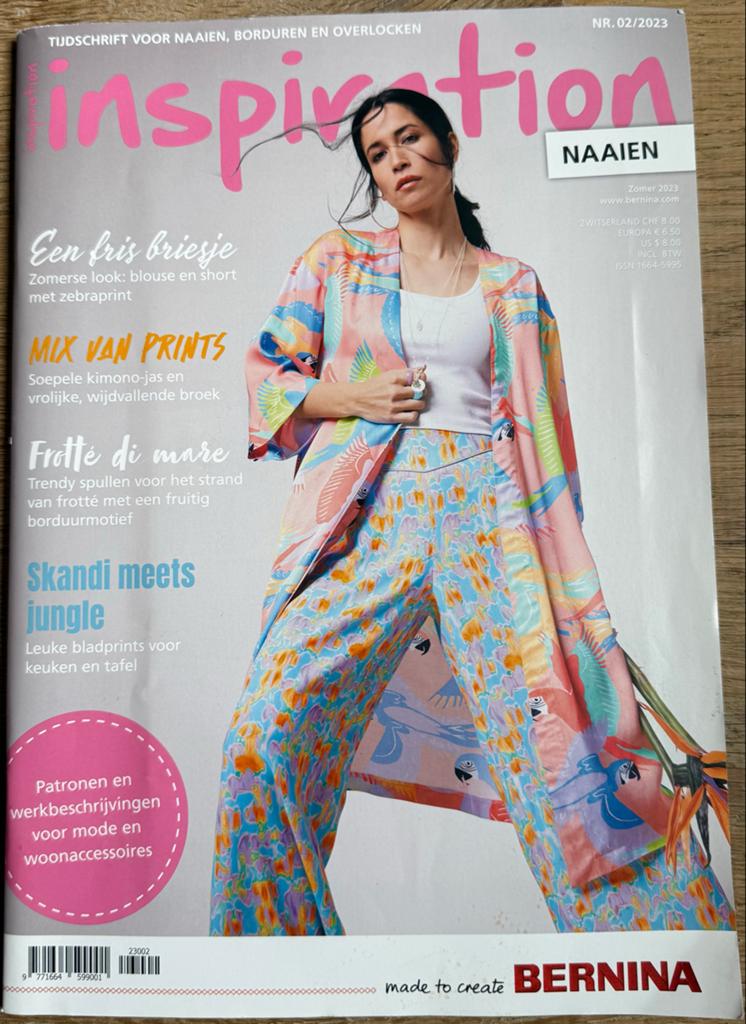 Inspiratie 02/2023 - Tijdschrift voor Naaien, Borduren, Over, Ophalen of Verzenden, Zo goed als nieuw, Overige typen