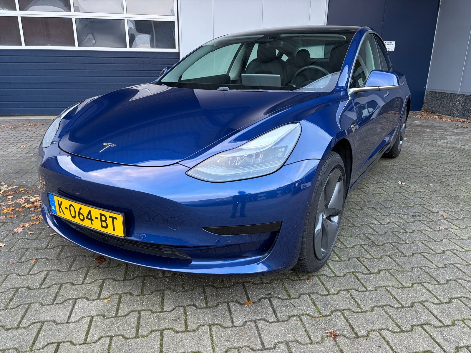 Tesla Model 3 2020 Blauw, Auto's, Automaat, Zwart, Blauw, Elektrisch