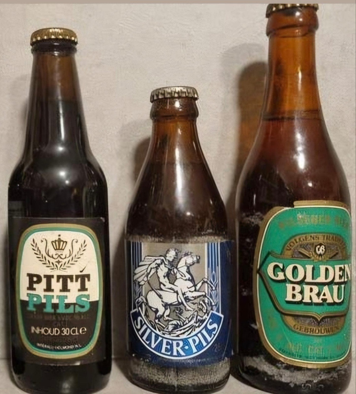 Pitt '88, Golden Brau ~'70, Silver Pils '89, Verzamelen, Ophalen of Verzenden, Zo goed als nieuw, Flesje(s), Overige merken