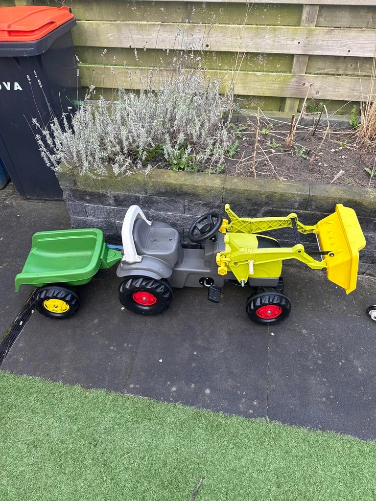 Trap traktor met aanhangwagen - zgan, Ophalen, Zo goed als nieuw
