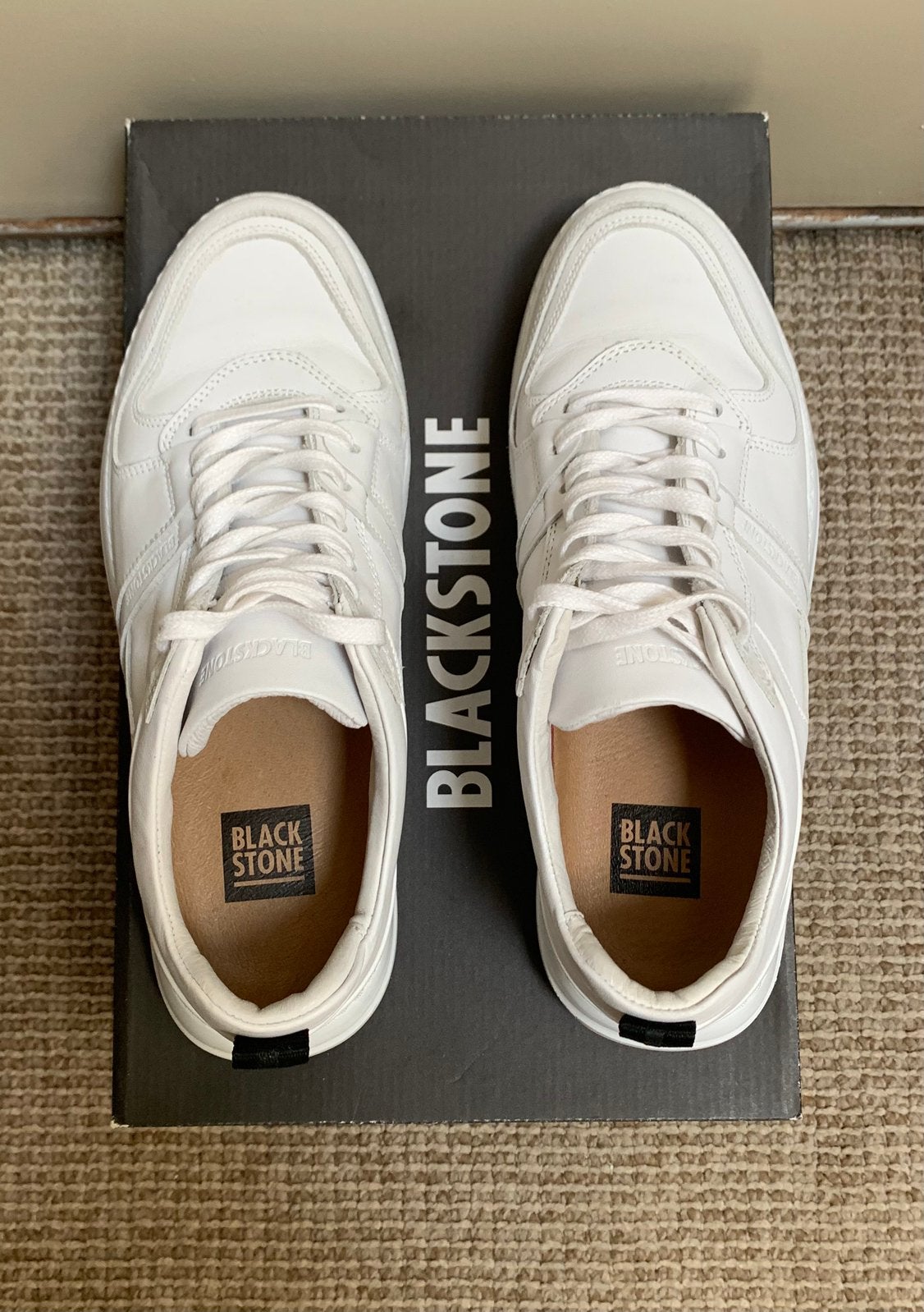Sneakers Blackstone wit leder in maat 40, Ophalen, Zo goed als nieuw, Wit
