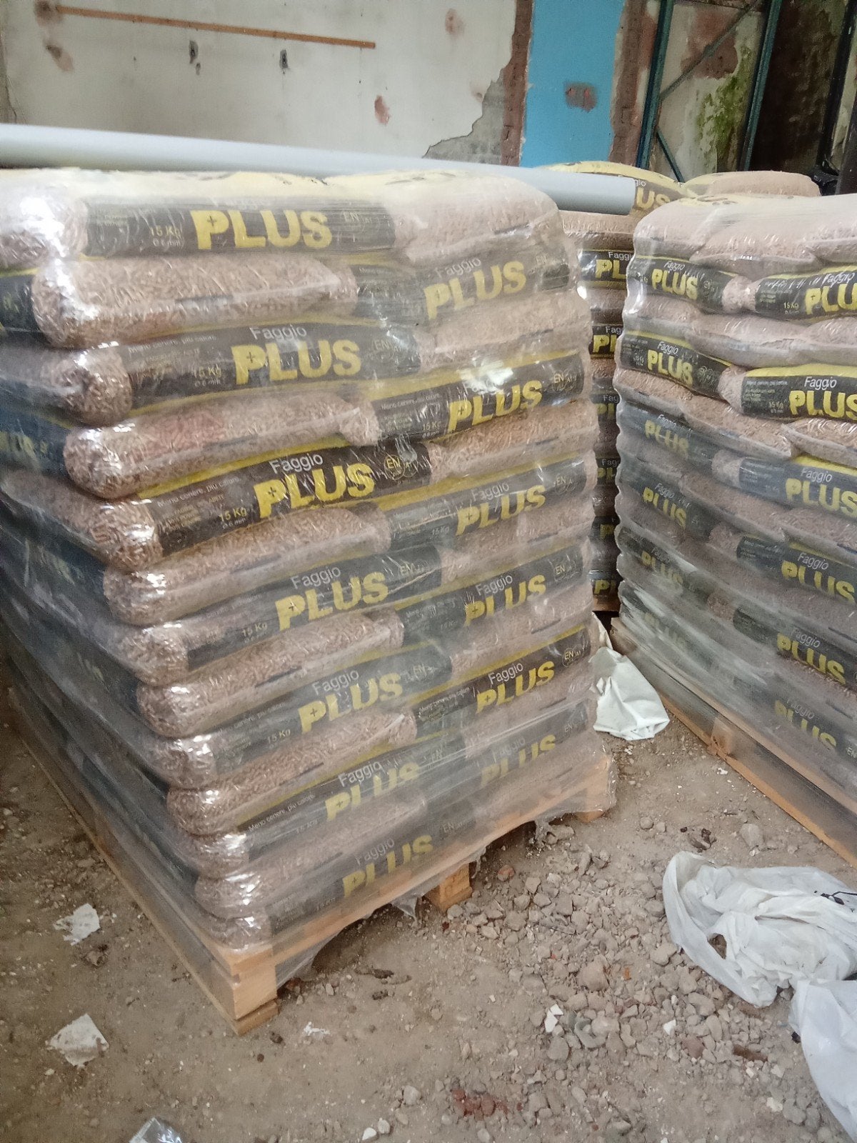 Houtpellets Faggio Plus - 15 kg zakken 1000kg, 6 m³ of meer, Ophalen of Verzenden, Beukenhout, Blokken