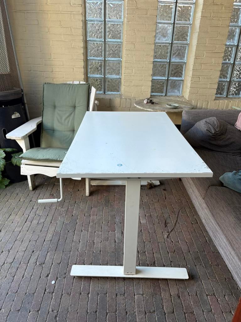 Verstelbaar bureau (ikea) 120x70 cm, Ophalen, Gebruikt