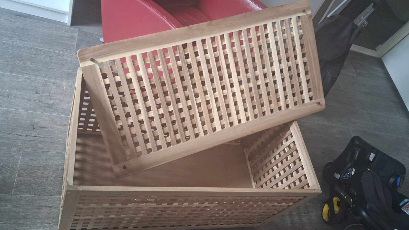 Houten opbergkist / decoratieve kist, Huis en Inrichting, Ophalen, 50 – 75, Gebruikt, 50 tot 100 cm