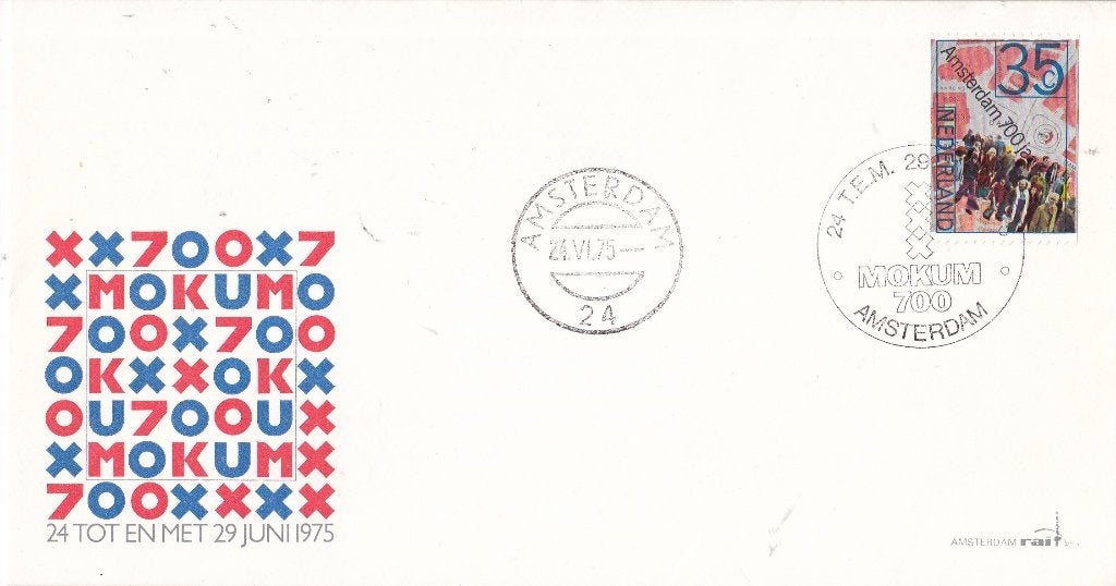 Mokum 700 – Amsterdam – 24 - 29 juni 1975, Verzenden, Envelop