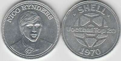 6 Voetbal top 20 munten Shell 1970, Ophalen of Verzenden, Zo goed als nieuw, Overige binnenlandse clubs, Overige typen