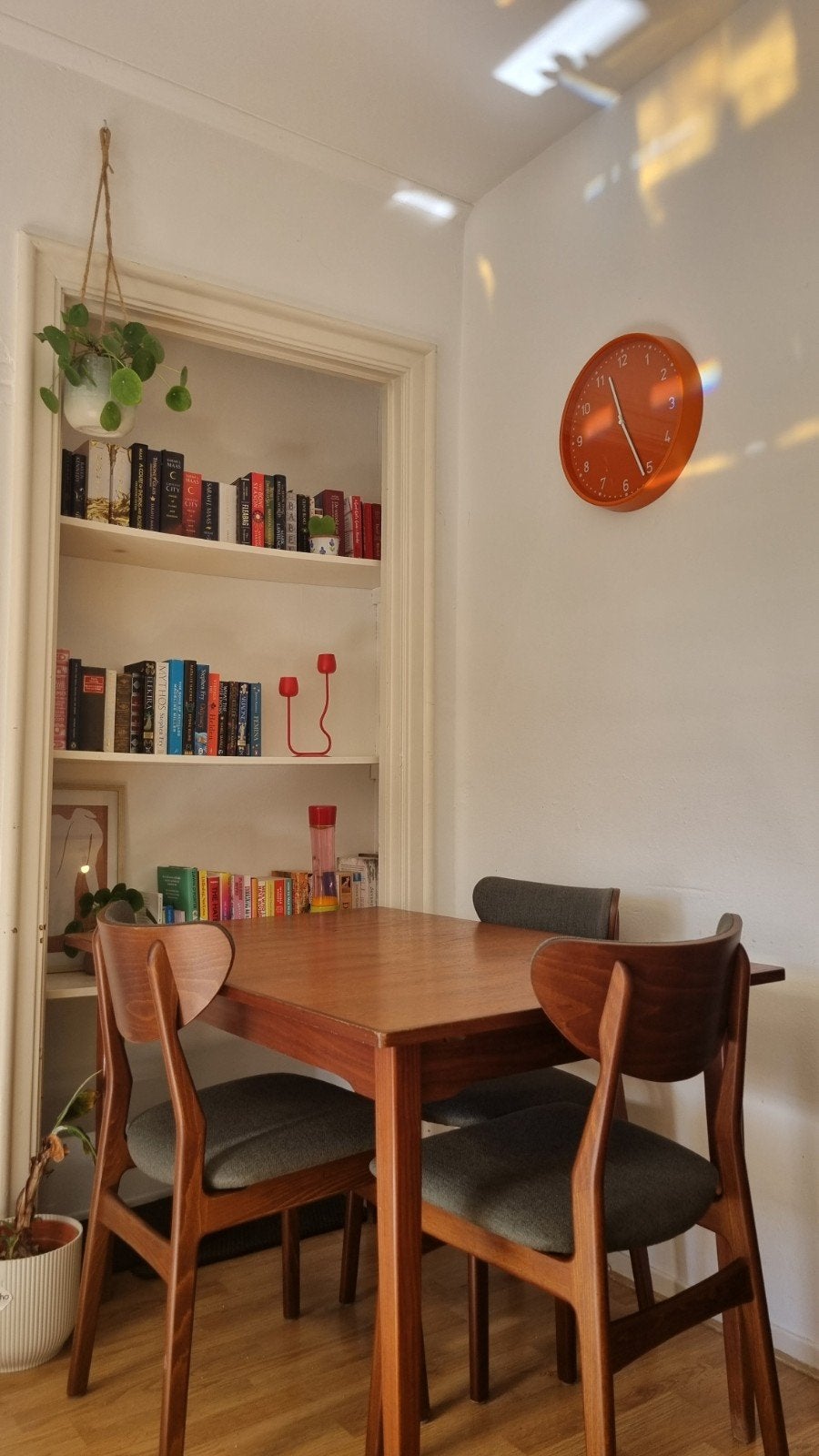 vintage houten eettafel, Ophalen, Gebruikt, 100 tot 150 cm, 50 tot 100 cm