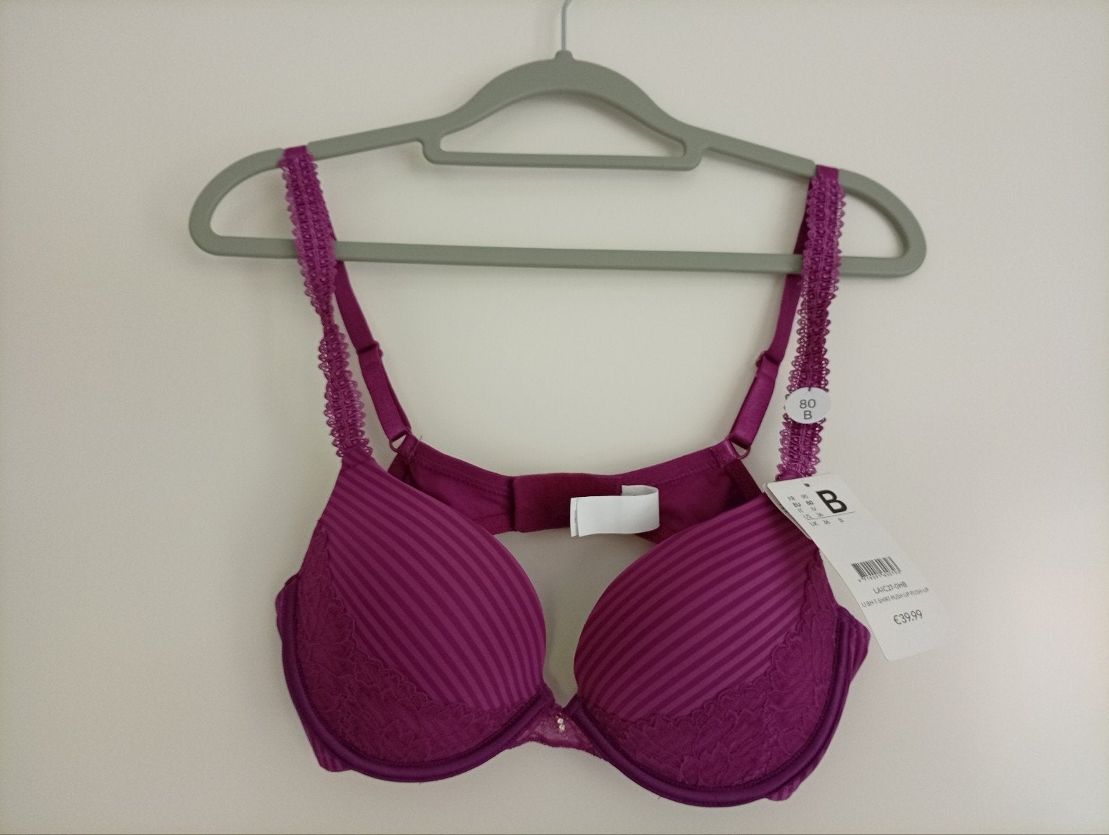 Livera push up bh donkerroze / paars maat 80B nieuw!, Livera, Ophalen of Verzenden, Paars, BH