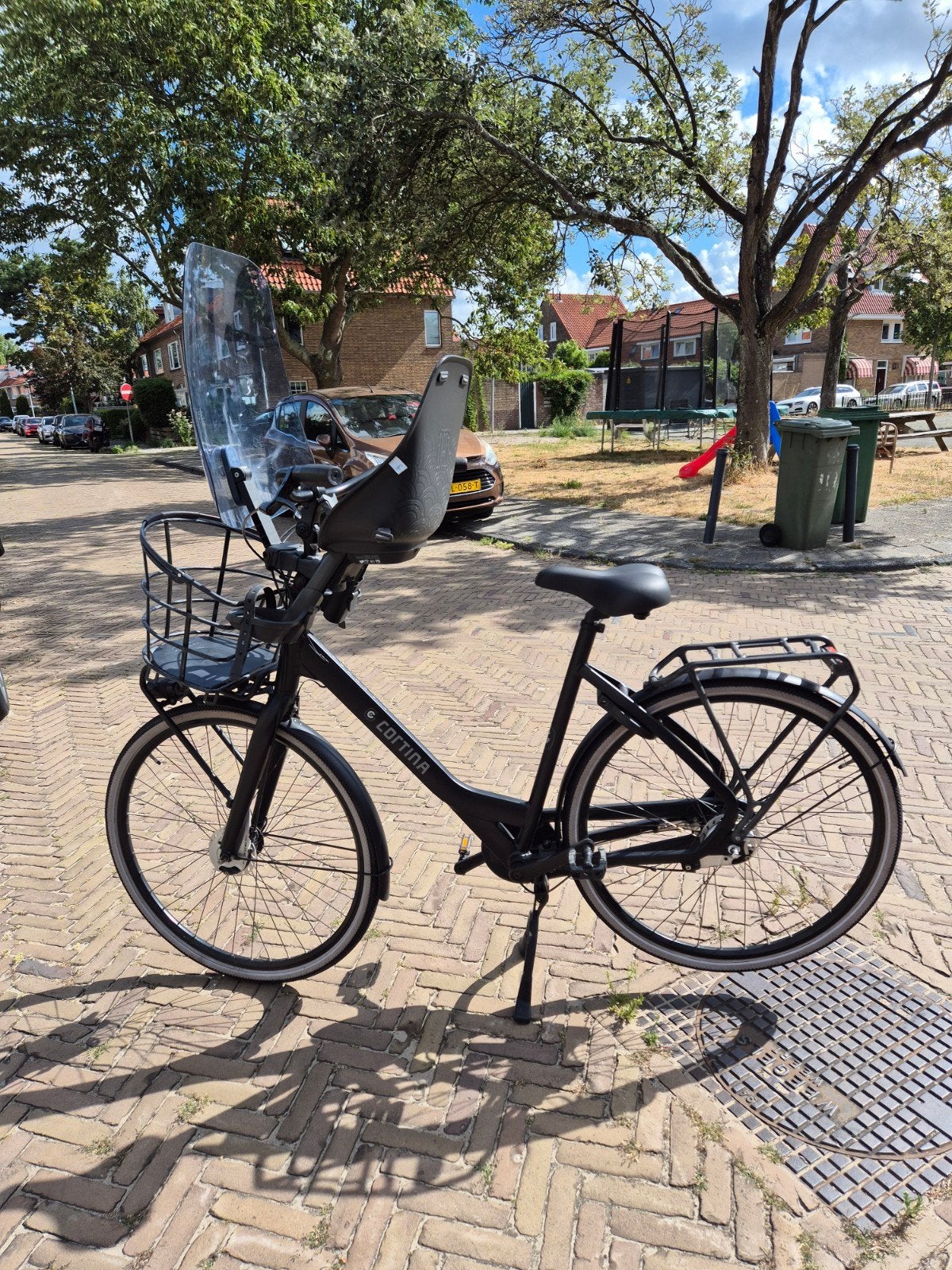 Hele nette Cortina Common Zwart Family bike, Ophalen, Versnellingen, 56 cm of meer, Zo goed als nieuw