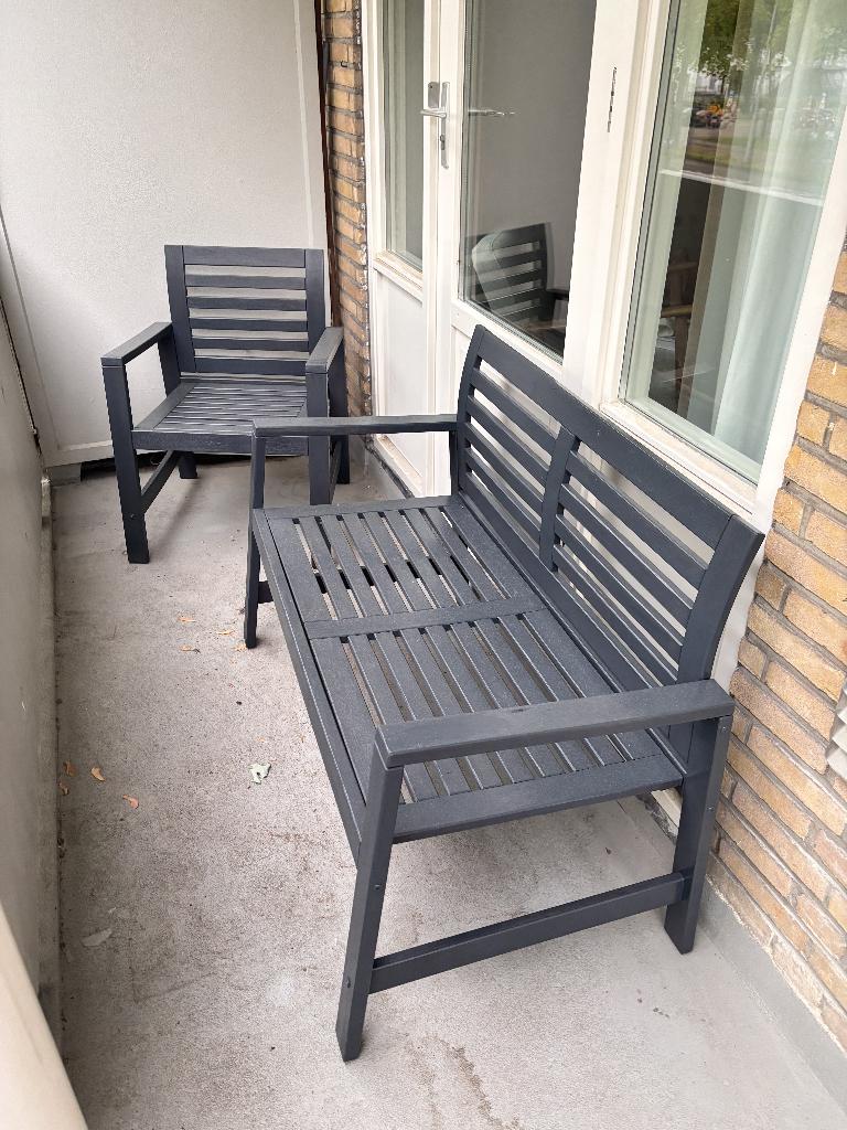 Ikea NÄMMARÖ tuinbankje en -stoel, Tuin en Terras, Tuinstoelen, Ophalen, Gebruikt, Hout