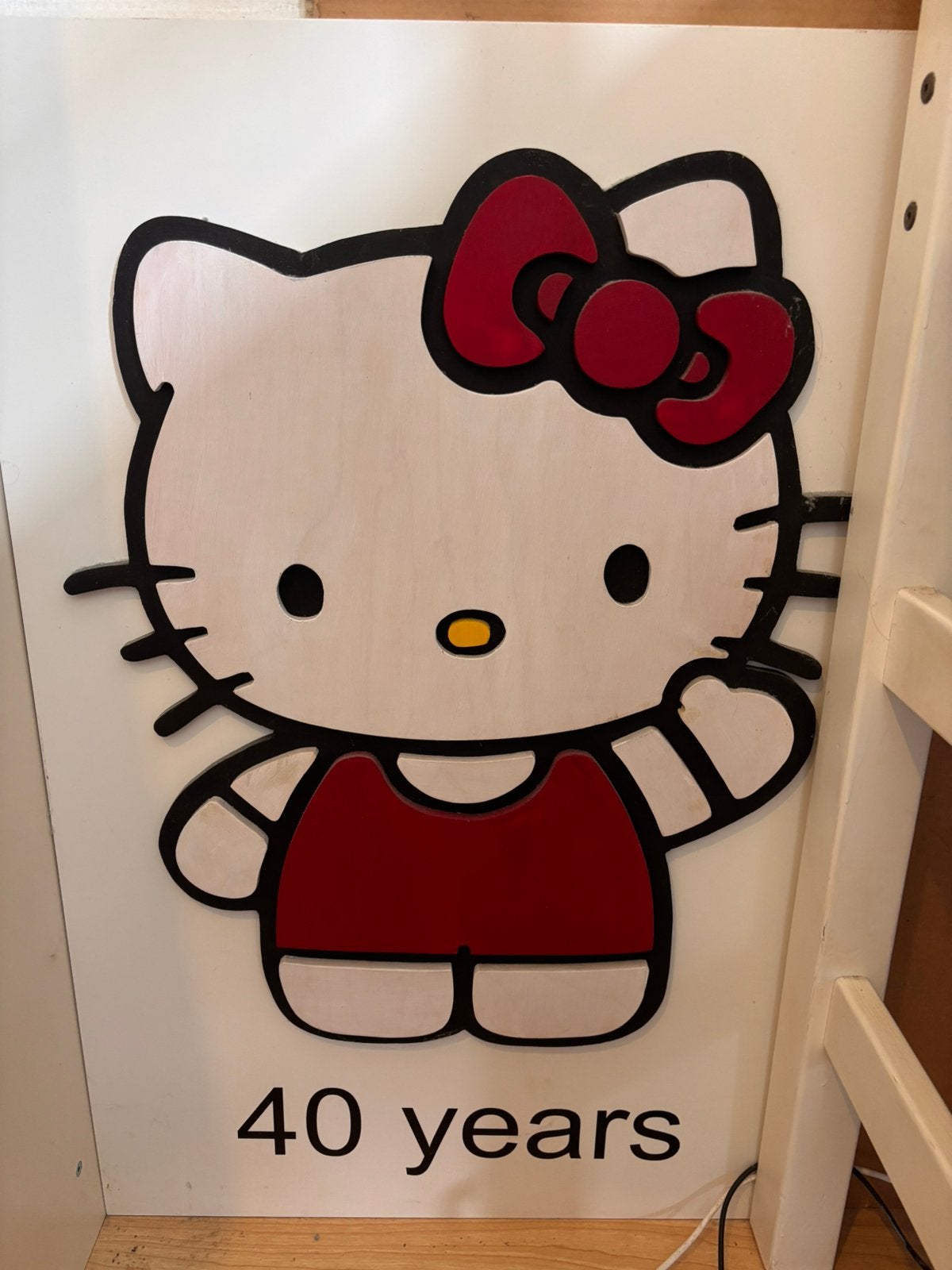 Hello Kitty 3D houten schilderij: 61cm breed en 90cm hoog, Kinderen en Baby's, Kinderkamer | Inrichting en Decoratie, Zo goed als nieuw