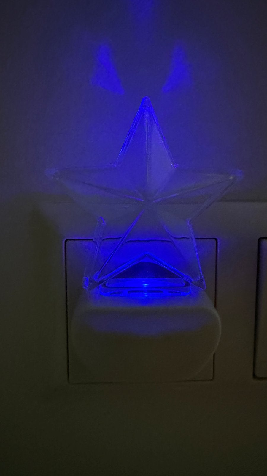 LED Nachtlampje Ster - Blauw Licht, Huis en Inrichting, Lampen | Overige, Blauw, Overige merken, Gebruikt, Kunststof