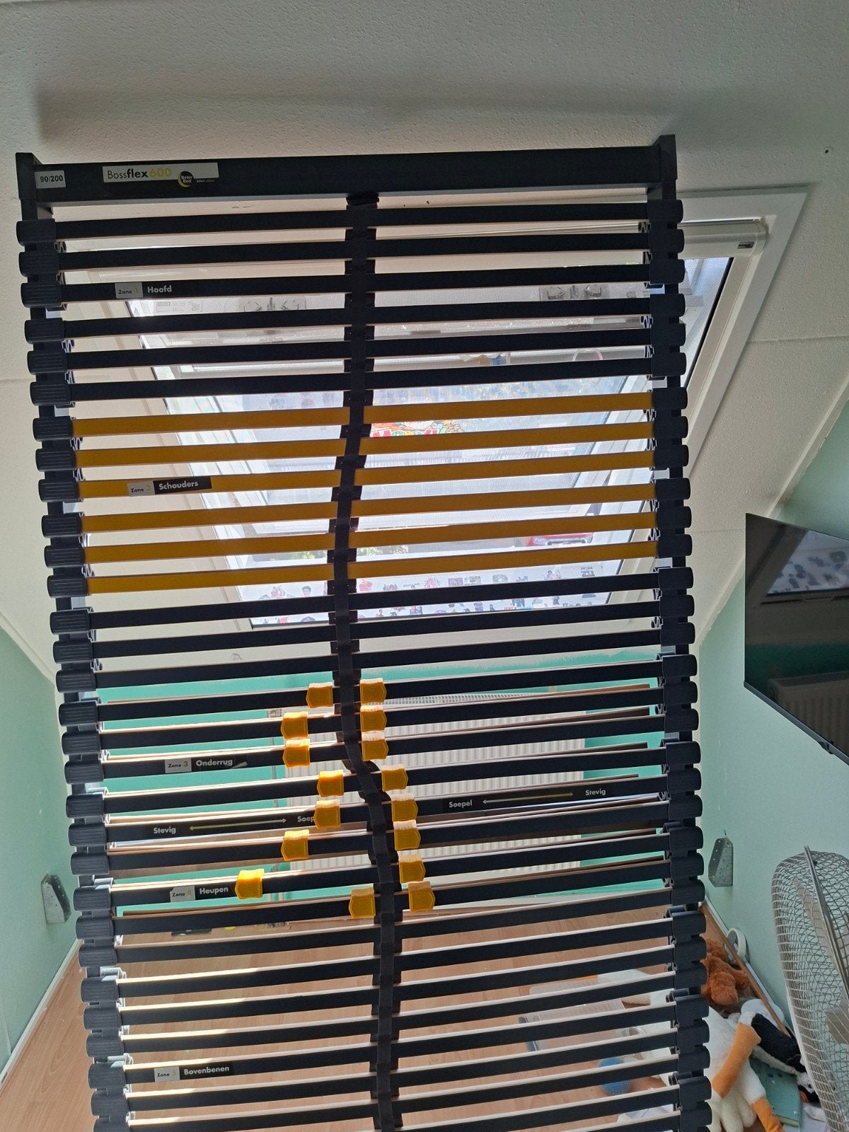 Bossflex 600 lattenbodem 90x200 cm, Ophalen, 90 cm, Eenpersoons, Zo goed als nieuw